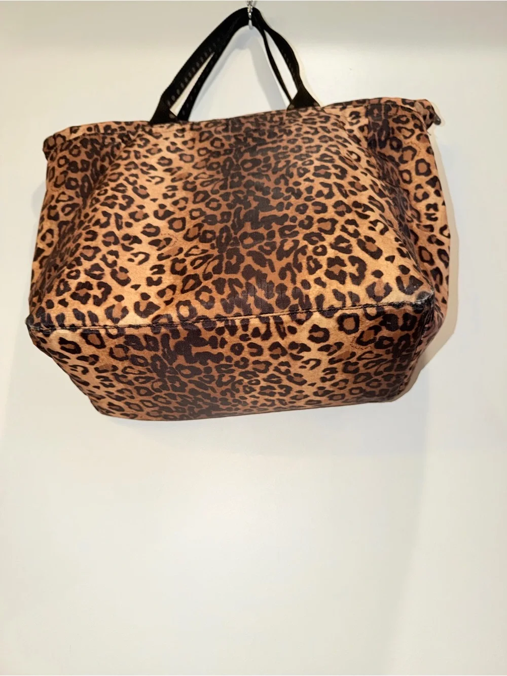 LESportsac Leopard Print XLarge Tote Bag with Black Handles